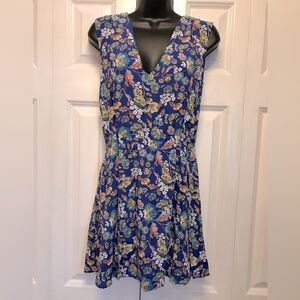 MNG Suit Collection Fully Lined Floral Multicolor V Neck Cottagecore Dress